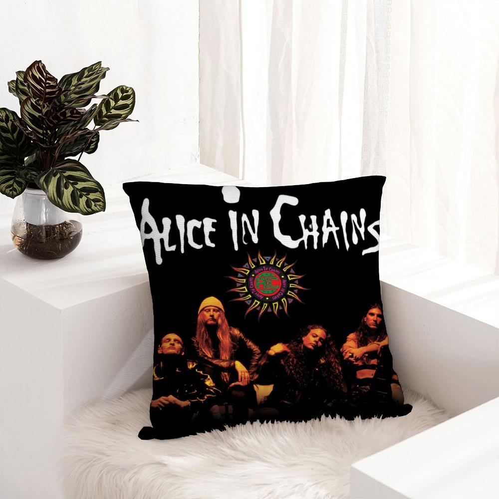 Jessica Chen Unisex Music A-Alice In C-Chains Pillow Case Plush Fabric Soft Pillowcase Double Sided Print Sofa Cushion Cover Throw Pillow Cover