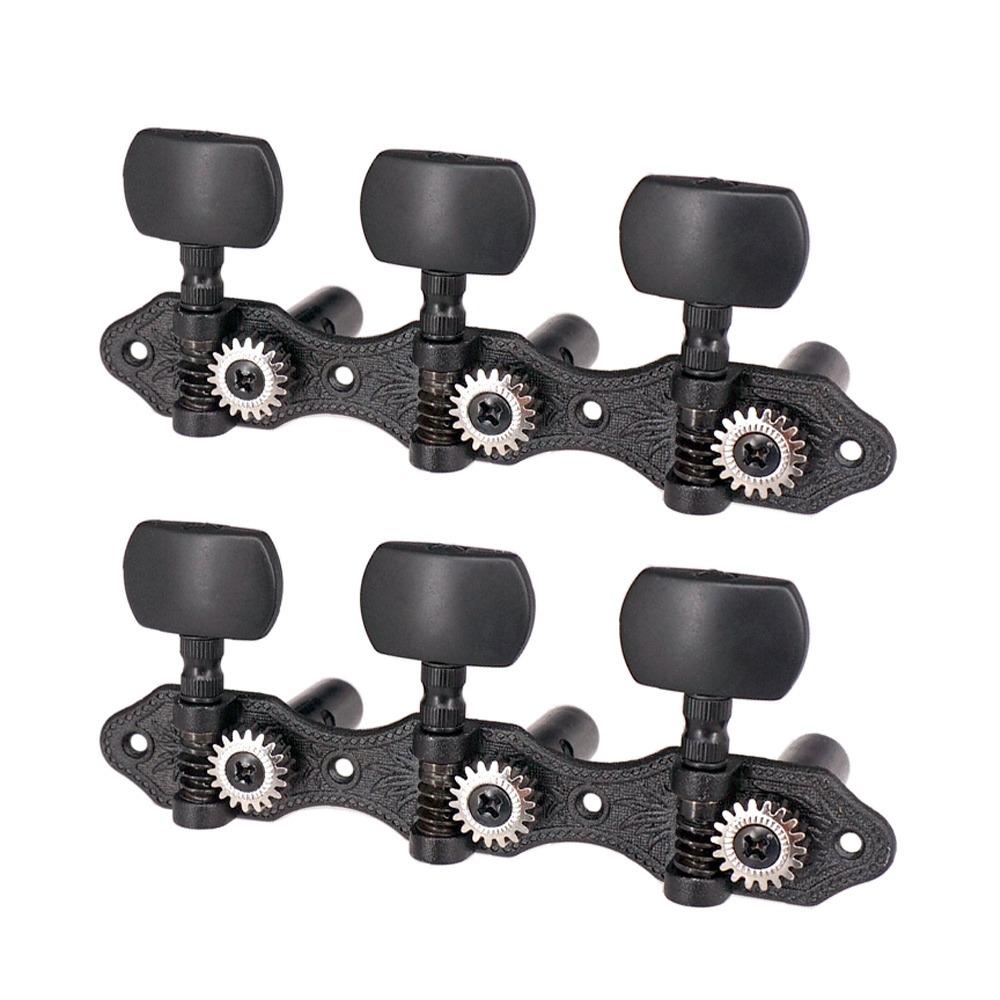 Black Color Classical Guitar Machine Heads Open Frame Style Guitar Tuning Keys Classical Guitar