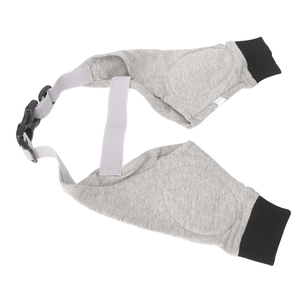 Dog Elbow Protector Joint Warming Breathable Adjustable Dog Front Leg Sleeve for Dogs Puppy Gray