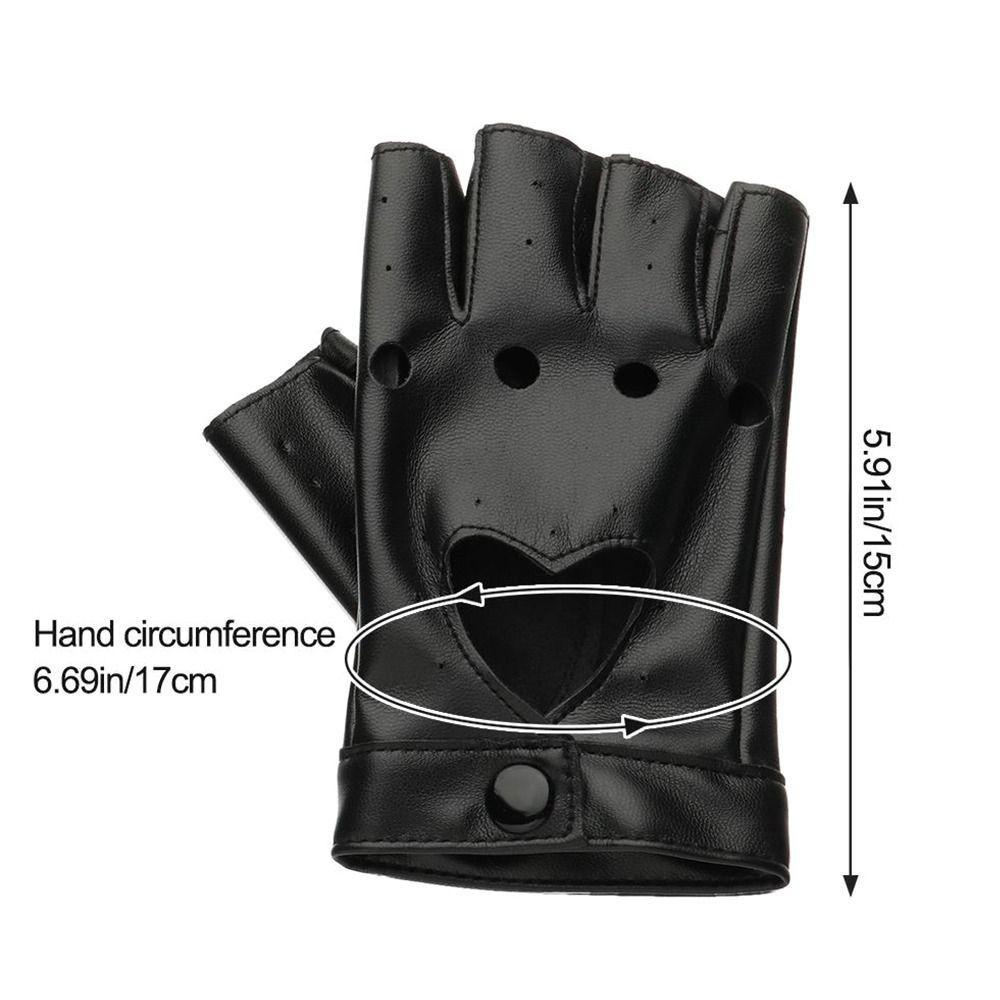 New Fashion PU Leather Fingerless Dance Glove Gothic lolita Jazz Style Cosplay Mittens Cosplay Party Gloves
