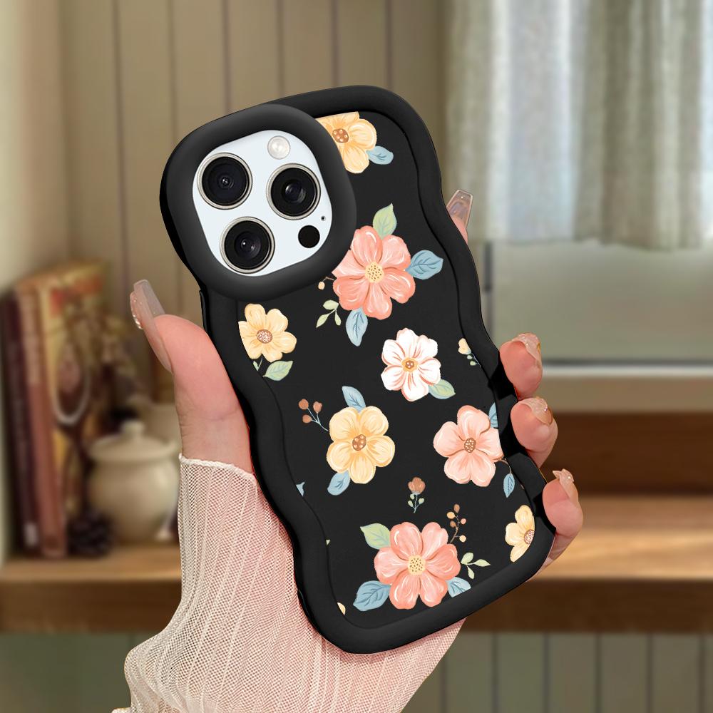 Big Wave Edge Soft Silicone Material Macaron Phone Case Shockproof Protective Rubber Casing for iPhone Samsung Huawei Honor Xiaomi Redmi OnePlus Moto