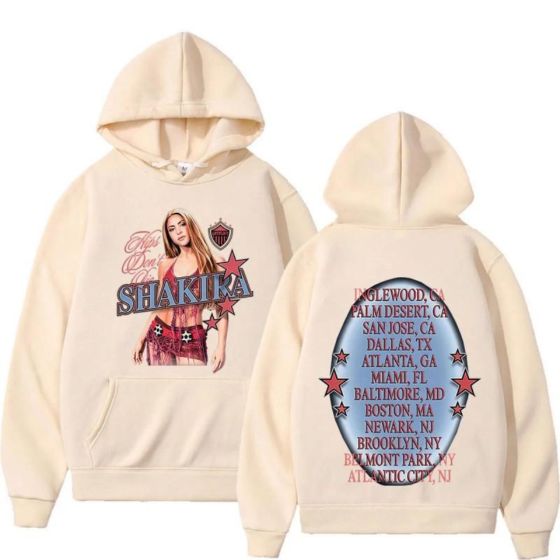 Shakira Las Mujeres Ya No Lloran 2026 World Tour Hoodie Men - Graphic Print Cotton Blend Pullover Sweatshirt