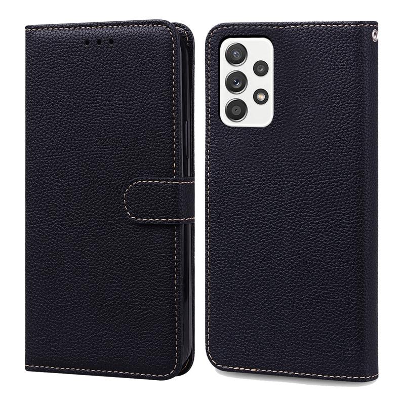Classic Solid Color Leather Phone Case For Samsung Galaxy S22 Ultra S22+ Plus Case Samsung A53 A13 A23 A33 A73 5G Wallet Cover