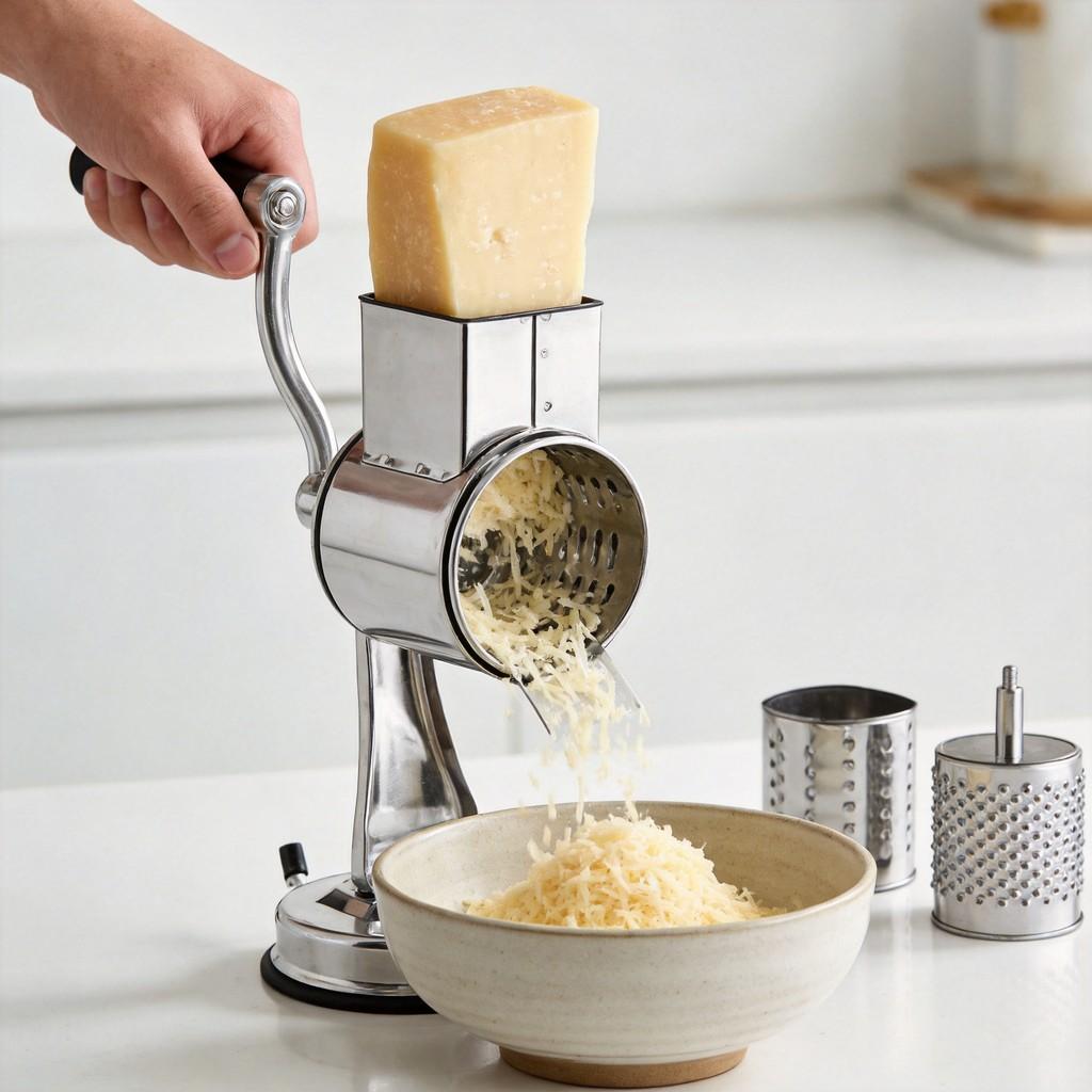 Manual Nut And Cheese Grinder With Stainless Steel Blade For Kitchen Use