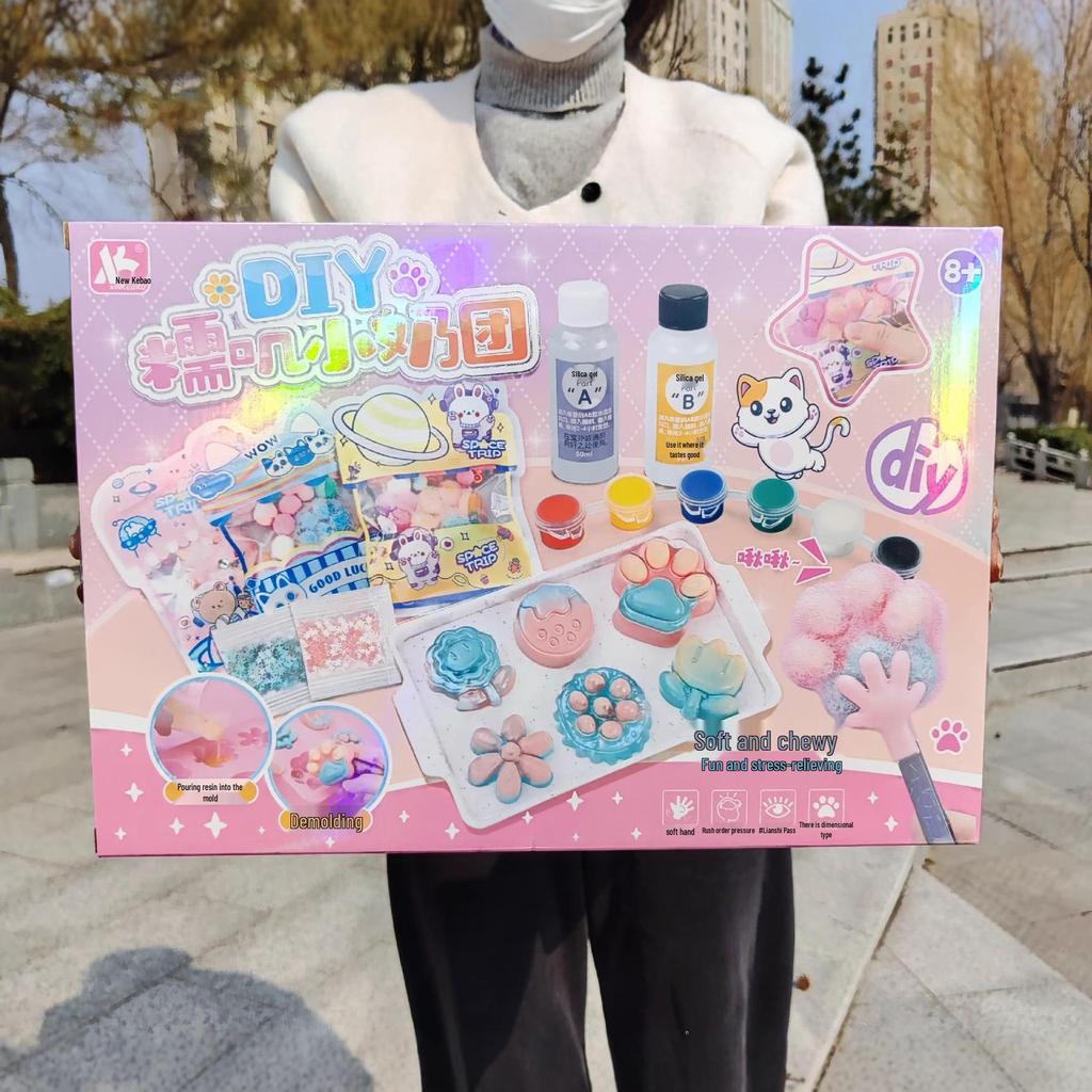 DIY Creative Glutinous Dumpling Decompression Squeeze Toy - Educational Gift for Girls