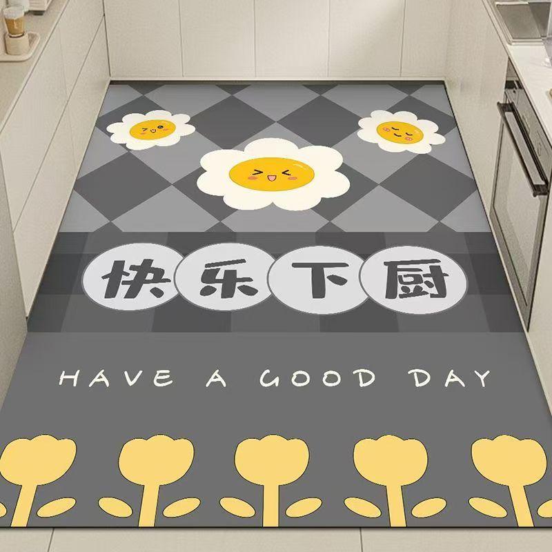 2027 diatomium mud kitchen floor mat non-slip absorbent mat door door soiled foot mat Household washable wipes full carpet