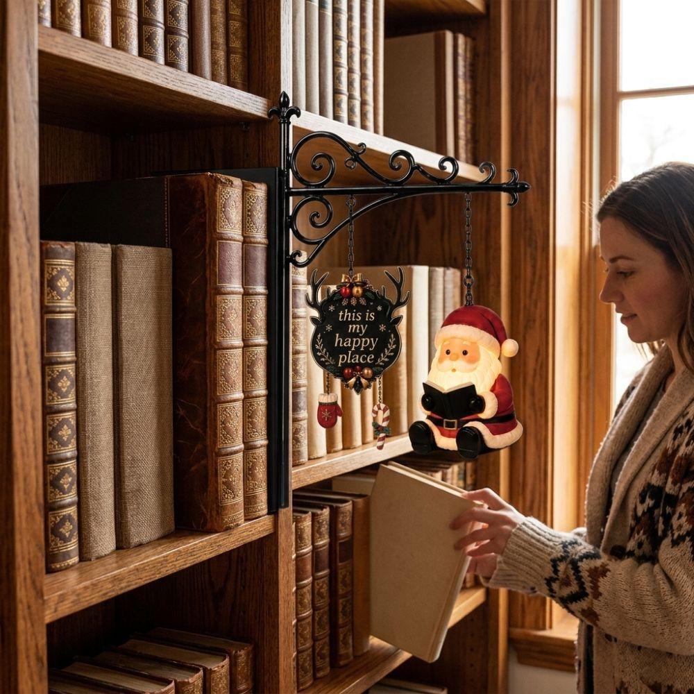 Santa Claus Christmas Bookshelf Lamp Snowman Elk Reading Lamp LED Library Lantern  Christmas
