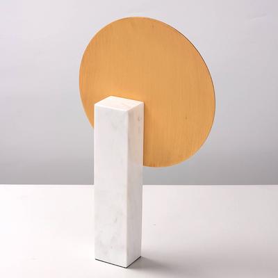 Light Luxury Style High-end Marble Geometric Ornaments Abstract Art Home Living Room TV Cabinet Entrance Hall Metal Decorations