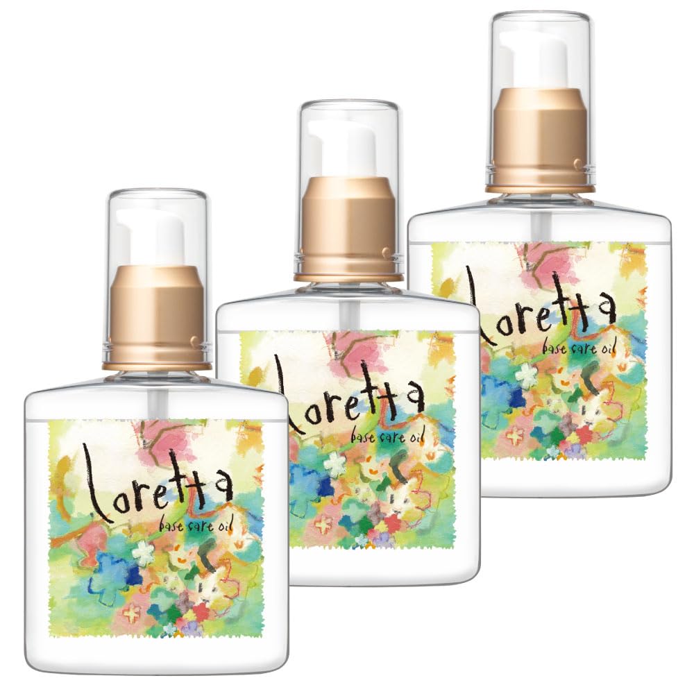 

Loretta Base Care Oil, 120mL x 3-Pack [Rose Scent, Hair Care, Hair Oil, Leave-In Treatment, Out-of-Bath Treatment]