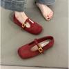 Autumn Women Flat Shoes Round Toe Slip on Ladies Elegant Mary Jane Shoes Soft Flat Heel Outdoor Dress Ballerin