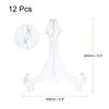 uxcell Plastic Folding Easel Plate Holder Display Stand for Decorative Plates, Picture Frames, Home Decor, 240mm, Clear, 12 Pieces