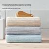 Sanli Coral Fleece Extra Thick Face Towel, Vertical Stripe (3-Pack)