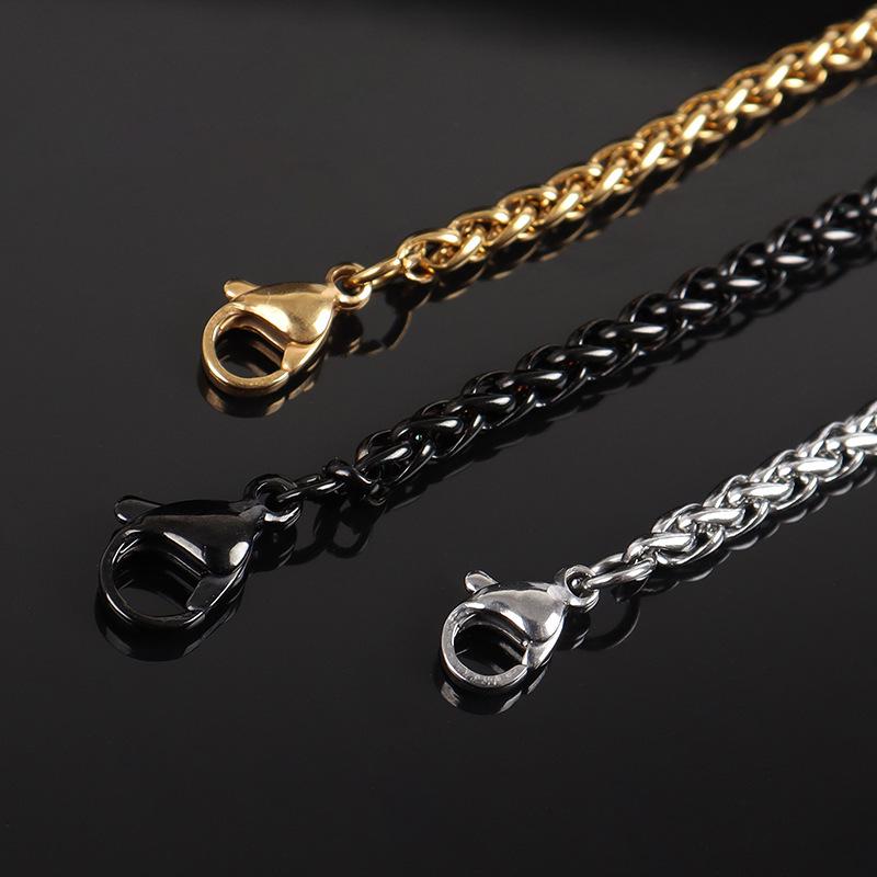 Collana Bussola Vikinga con Testa di Lupo Doppia - Ciondolo Runa in Acciaio Inossidabile per Uomini