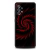 Black Red Ripple Art Phone Case for Samsung Galaxy A55 A35 A17 A07 A15 A13 A25 A51 A71 A72 A73 A32 A52 A52S A41 Soft TPU Shell