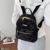 Floral Flower Backpack Pu Leather Flower Shoulder Bag Creative Storage Bag  Students