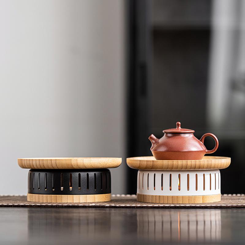 Bamboo Candle-Heated Tea Warmth Set: Insulated Pot & Gong Dao Bei