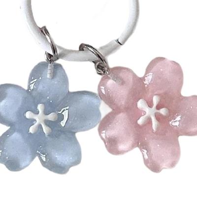 Delicate Spring Flower Keychain Small Decorative Charm Keyring Suitable for Teens Girls Everyday Carry Fashion Item
