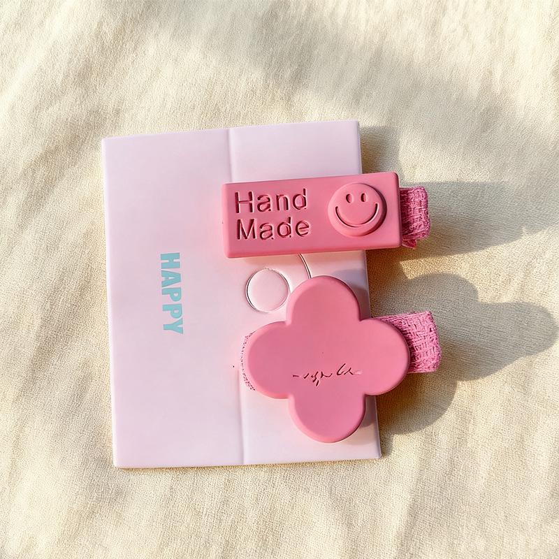 Adorable Pink Full-Wrap Cloth Hair Clip for Girls and Babies