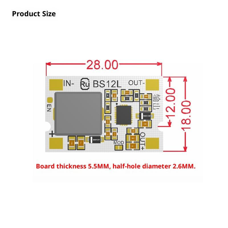 Single Item 2.7-11V To 5V/12V 10A Petite DC-DC Enhancement Converter with Preventive Safety Measures