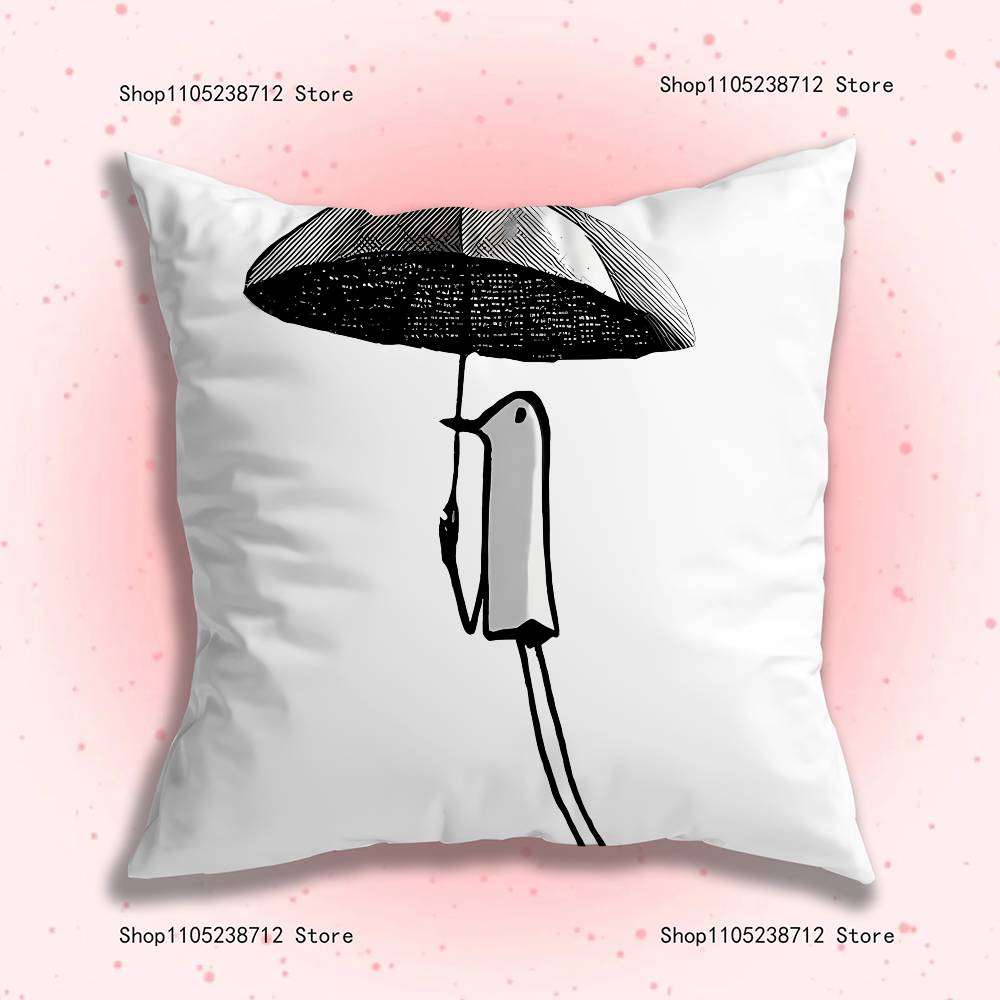 

G-Goodnight P-Punpun Anime Pillow Case Anti-dustmite Pillowcase Invisible zipper silky short plush Sofa cushion cover 12x12Inch