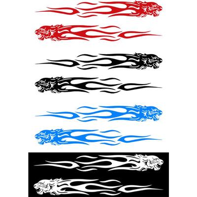 2x Flame Car Decal Decorative Sticker Auto Decoration Styling Tools
