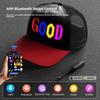 New Luminous Screen LED Baseball Cap APP Editable Text Creative Trendy Outdoor Black Duckbill Cap Unisex