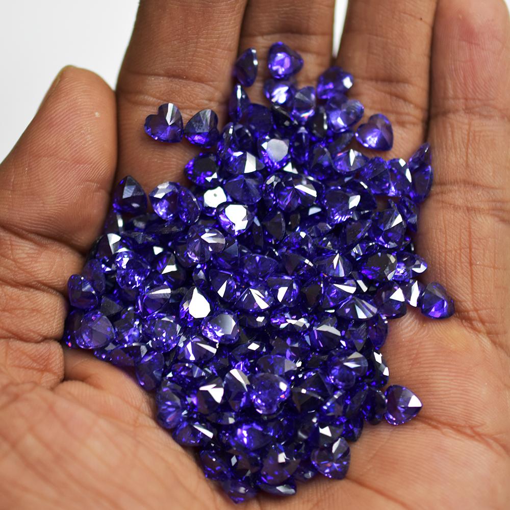 15 Pcs Natural Purple Sapphire Heart Cut 6×6 mm Lot Loose Gemstone