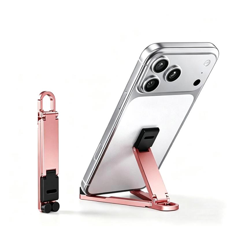 Ultra Slim Metal Folding Phone Stand Adjustable Viewing Angle For Movies Work Travel Desktop Use