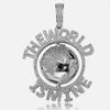 European and American Hip Hop Earth Pendant Copper Set with Zircon Personalized Necklace Pendant