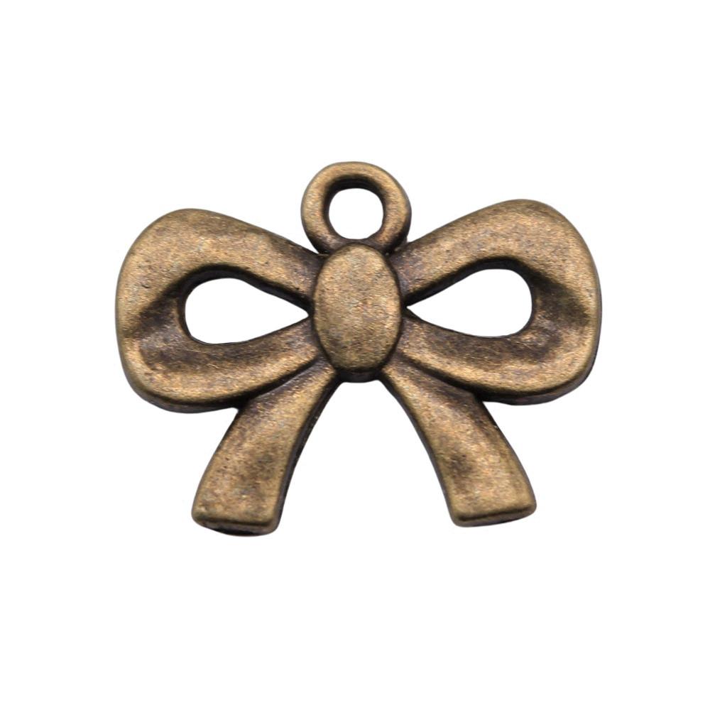 Pendants Bow With Crown Charms For Princess Themed Jewelry Making Alloy