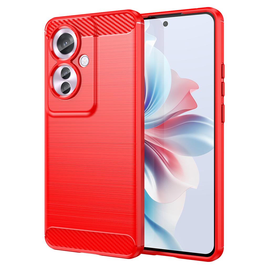 For Oppo Reno11 F 5G TPU Case Carbon Fiber Texture Back Phone Cover