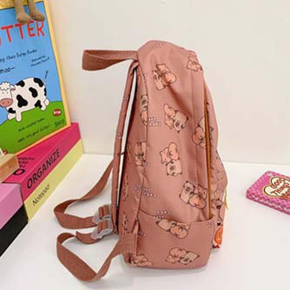 Thickened Cartoon Animal Daypack Nylon Large Capacity School Bag Capybara Backpack  Friends