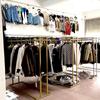 Double Row Floor-Standing Clothing Display Rack for Men & Women