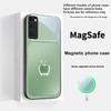 Metallic gray texture For Magsafe Samsung S25 S25 Edge S25Ultra S8 9 10 20 S21 Pro 22 Plus S23 FE S24 Ultra Glass Phone Case