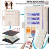 For Honor Magic8 Lite 5G/X9d 5G/X70 5G Case RFID Blocking Wallet PU Leather Phone Cover with Wrist Strap
