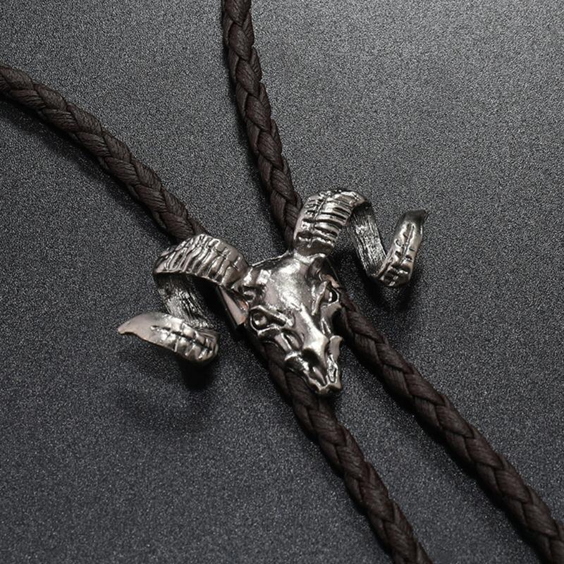 Bolo Tie for Men Teens Cowboy Western Cowgirl Alloy Sweater Shirt Decors Necktie