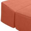 Folding Sofa Bed Red Orange 200 X 70 X 15 Cm Corduroy Fabric