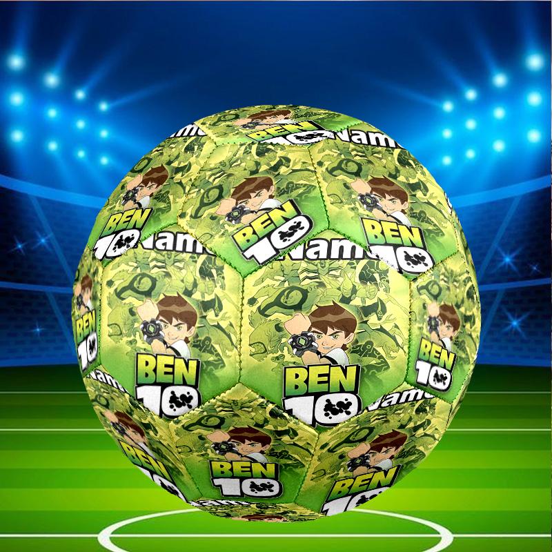 Custom Name Personalized Ben 10 Cartoon Print Size 5 Soccer Ball Training & Match Football, for Team, Kicking, Gift for Football