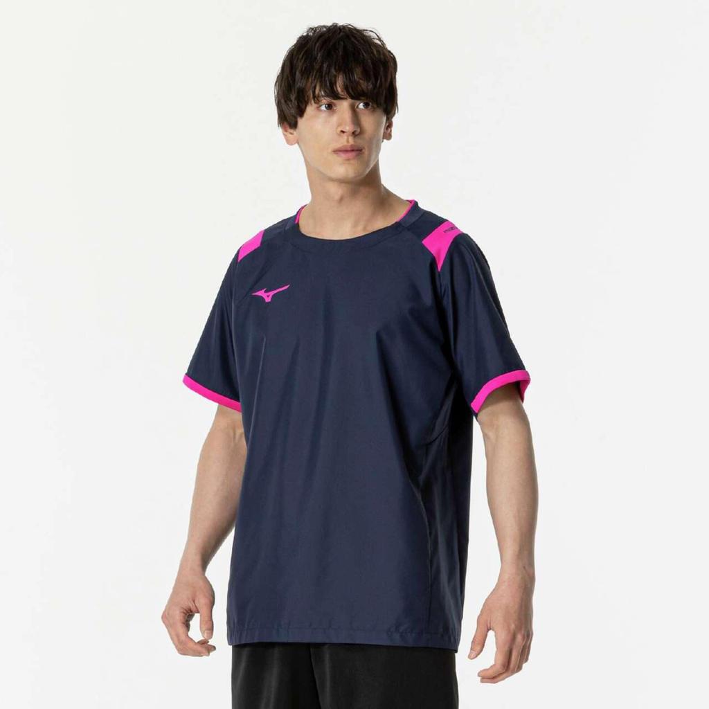BASIC Volleyball Apparel Short Sleeve Piste V2MEB530 Unisex Dress Navy x Magenta Size M