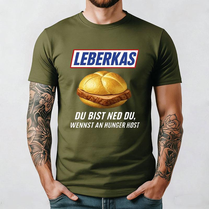 Leberkäse T-Shirt Oktoberfest München Bayern Fun Shirt Lustiges Neues Sommer Kurzarm-T-Shirt Gestartet Lässiges Baumwoll-Print-Oberteil