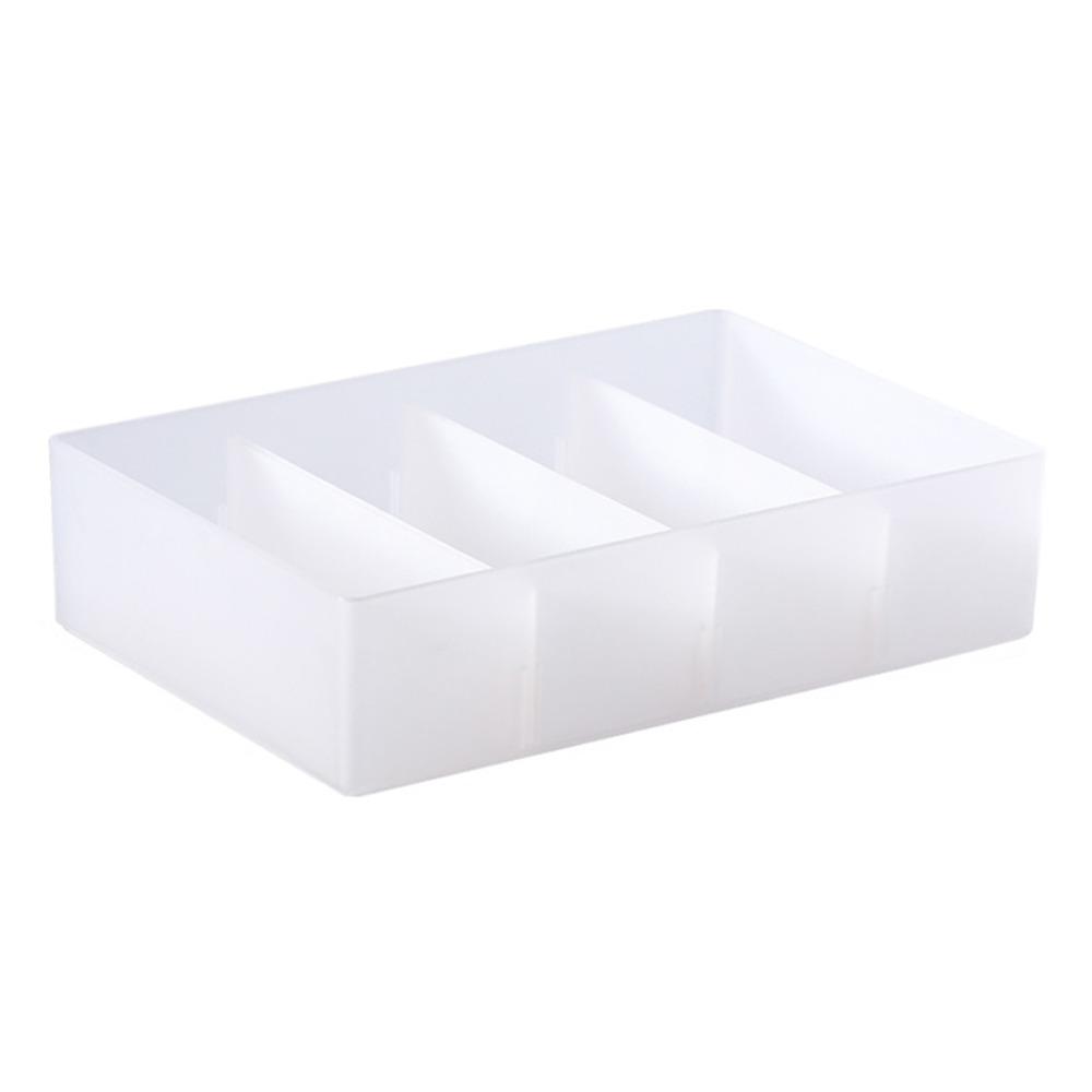 4 Section Drawer Organizer Versatile Translucent Organizer Tray PP Removable Partition Storage Organizer Bin Bedroom