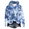 Women's Hooded Long Sleeve Printed Flannel Top Hooded Sweatshirt