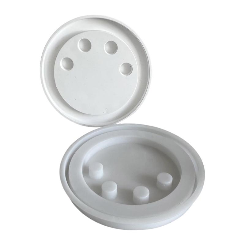 

Flexible Silicone Molds Home Accessory for Resin Castes Create Customes Candle Holders with Easy Demolding Designs 1