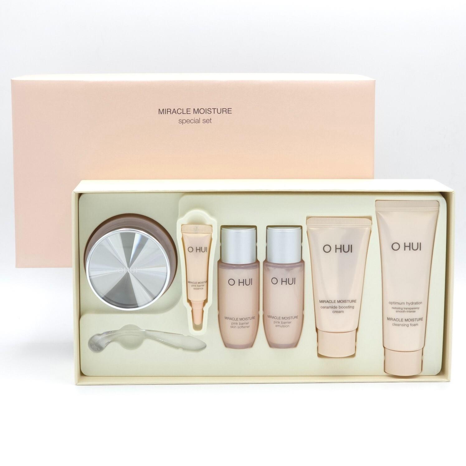 O HUI Miracle Moisture Ceramide Boosting Cream Set (6 Items) / Anti-Aging, Moisturizing, Korean Cosmetics, Kbeauty