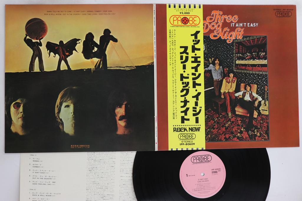 LP Record THREE DOG NIGHT - It Ain't Easy IPP80609 PROBE 1972 Japan Obi Rock Used