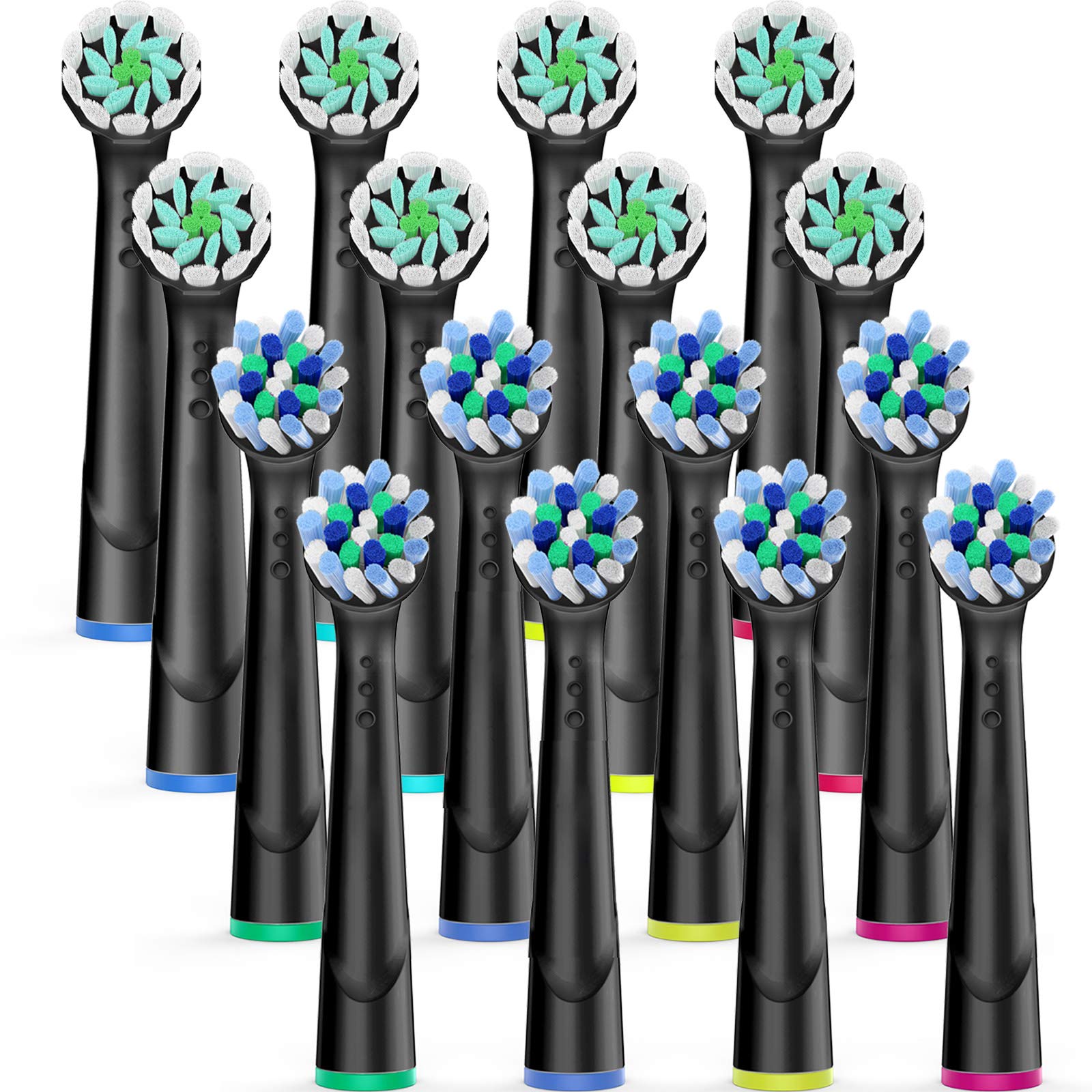Dealswin Replacement Brush Set for Braun Electric Soft Compatible with EB50 and Plaque Gingivitis Colored for Home Use Oral-B Toothbrushes,