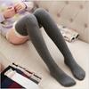 W156 Japanese Lace Knee Socks Thigh Socks Women's College Wind Twist Vertical Strip Cotton Stockings High Stockings