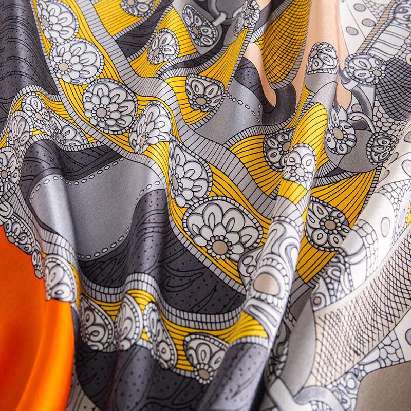 Hengyuanxiang 100% Silk Square Scarf