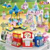 LELE Feuerwehrauto Flugzeug Panzer Garten Street View Bausteine Kompatibel mit Kleinen Partikeln Kinder Ziegel DIY Puzzle Spielzeug Geschenke
