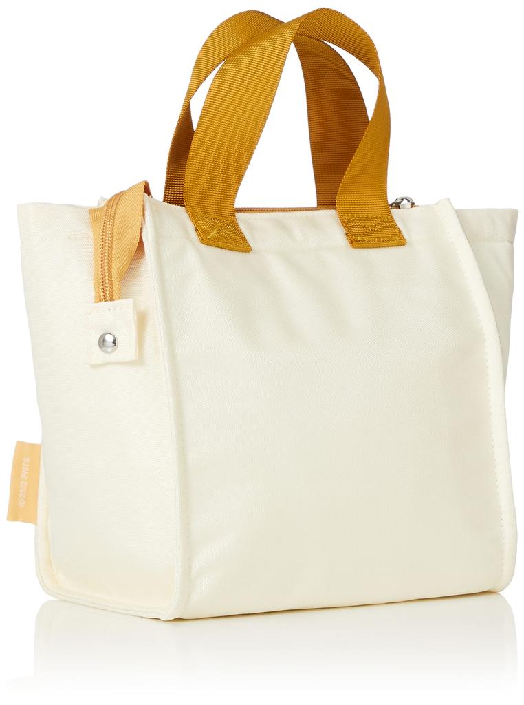 Lunch Bag M Mini Tote Bag Tote Bag Small Lightweight Mesh Pocket Zippered Zipper Snoopy0255 Yellow Free Size [SNOOPY] Women's (SPZ-2566)